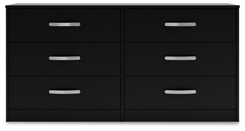 Finch Queen Panel Headboard with Dresser and Chest in Black - PKG017931