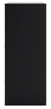 Finch Queen Panel Platform Bed with Dresser and Chest in Black/Brown - PKG017942