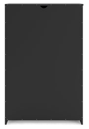 Finch Queen Panel Platform Bed with Dresser, Chest and 2 Nightstands in Black/Brown - PKG017944