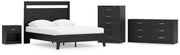 Finch Black Platform Bedroom Set from Ashley - Luna Furniture