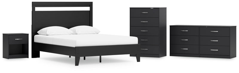 Finch Black Platform Bedroom Set from Ashley - Luna Furniture