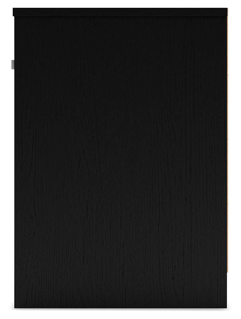 Finch Queen Platform Bed with Dresser and 2 Nightstands in Black - PKG017923