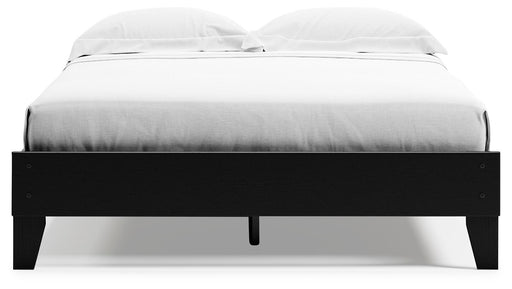 Finch Queen Platform Bed with Dresser and 2 Nightstands in Black - PKG017923