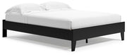 Finch Queen Platform Bed with Dresser and 2 Nightstands in Black - PKG017923