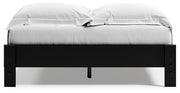 Finch Queen Platform Bed with Dresser and 2 Nightstands in Black - PKG017923