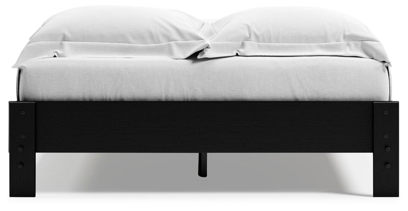 Finch Queen Platform Bed with Dresser and 2 Nightstands in Black - PKG017923