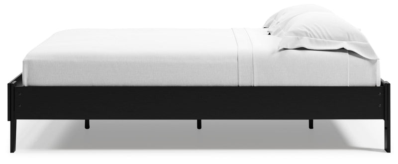 Finch Queen Platform Bed with Dresser and 2 Nightstands in Black - PKG017923
