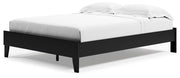 Finch Queen Platform Bed with Dresser and 2 Nightstands in Black - PKG017923