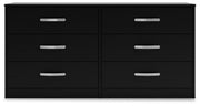 Finch Queen Platform Bed with Dresser and 2 Nightstands in Black - PKG017923