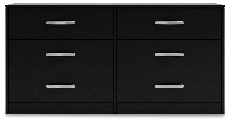 Finch Queen Platform Bed with Dresser and 2 Nightstands in Black - PKG017923