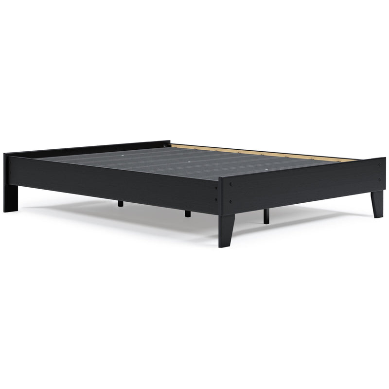 Finch Queen Platform Bed with Dresser in Black - PKG011231