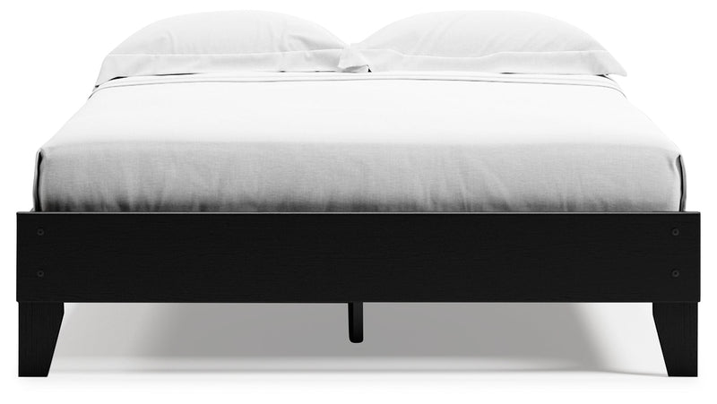 Finch Queen Platform Bed with Dresser in Black from Ashley - Luna Furniture