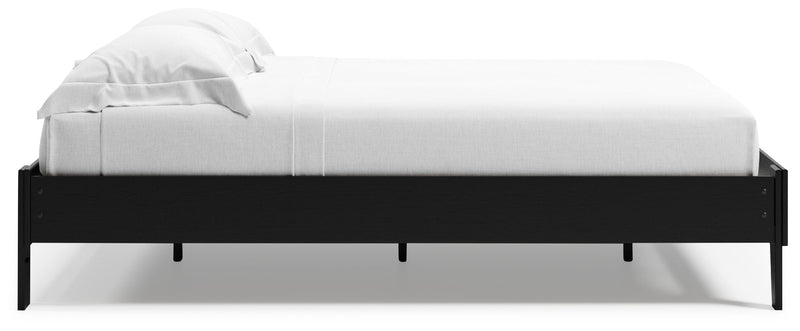 Finch Queen Platform Bed with Dresser in Black from Ashley - Luna Furniture