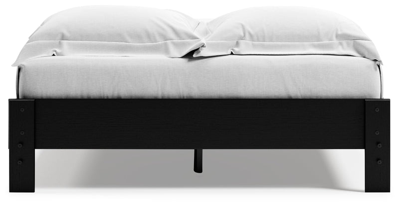Finch Queen Platform Bed with Dresser in Black from Ashley - Luna Furniture