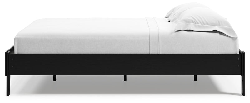 Finch Queen Platform Bed with Dresser in Black from Ashley - Luna Furniture