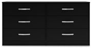 Finch Queen Platform Bed with Dresser in Black from Ashley - Luna Furniture