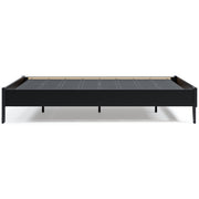 Finch Queen Platform Bed with Mattress in Black - PKG018311