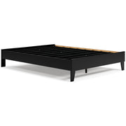 Finch Queen Platform Bed with Mattress in Black - PKG018311