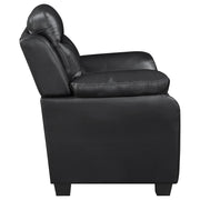 Finley 2-piece Upholstered Padded Arm Tufted Sofa Set Black - 506551-S2