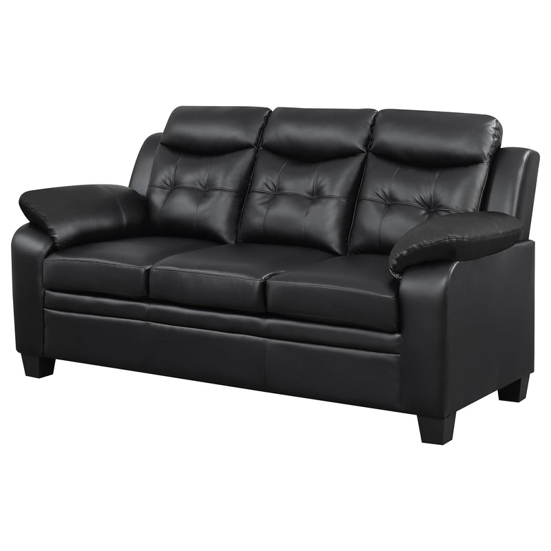 Finley Upholstered Padded Arm Tufted Sofa Black - 506551