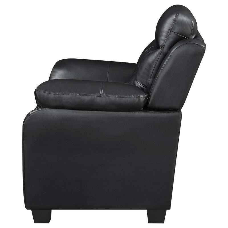 Finley Upholstered Padded Arm Tufted Sofa Black - 506551