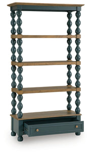 Finnworth Blue/Brown 70" Bookcase - A4000735