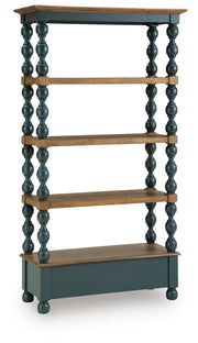 Finnworth Blue/Brown 70" Bookcase - A4000735