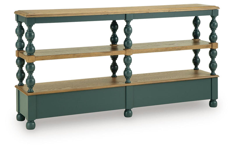 Finnworth Blue/Brown Console Sofa Table - A4000734