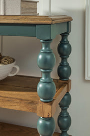 Finnworth Blue/Brown Console Sofa Table - A4000734