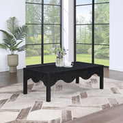 Fiora Oak Veneer Coffee Table in Black - 99041Black-CT