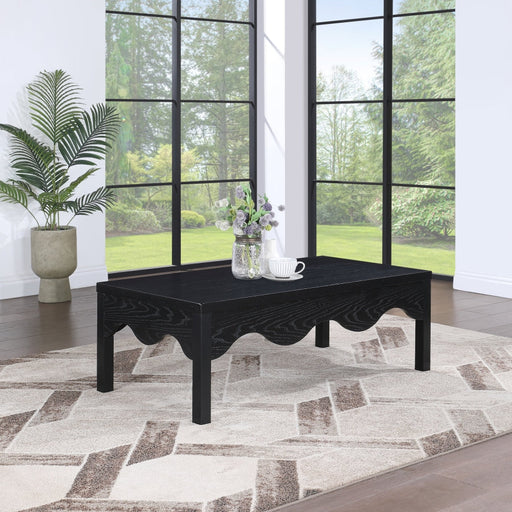 Fiora Oak Veneer Coffee Table in Black - 99041Black-CT