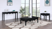 Fiora Oak Veneer Coffee Table in Black - 99041Black-CT