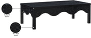 Fiora Oak Veneer Coffee Table in Black - 99041Black-CT