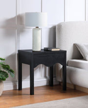 Fiora Oak Veneer Night Stand in Black - 99041Black-NS