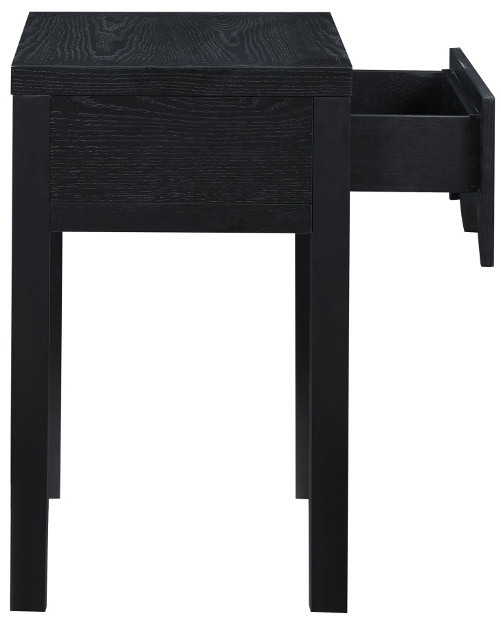 Fiora Oak Veneer Night Stand in Black - 99041Black-NS