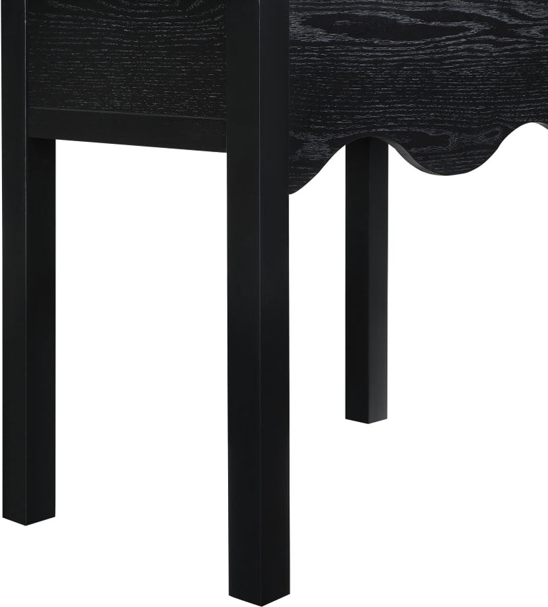 Fiora Oak Veneer Night Stand in Black - 99041Black-NS