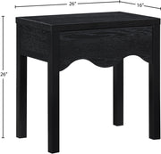 Fiora Oak Veneer Night Stand in Black - 99041Black-NS