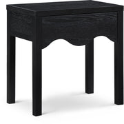 Fiora Oak Veneer Night Stand in Black - 99041Black-NS