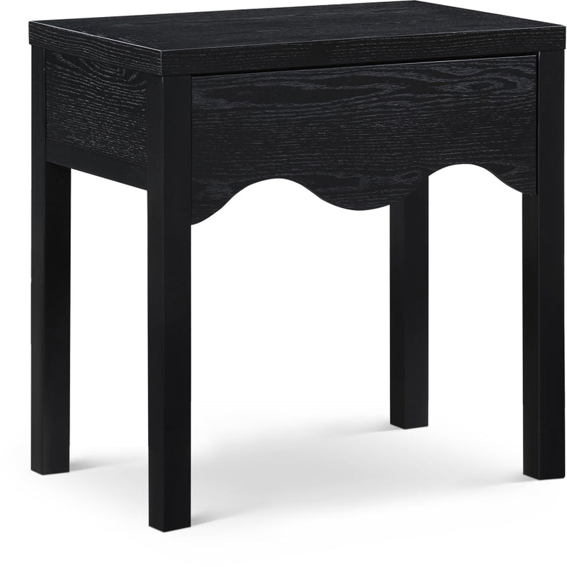 Fiora Oak Veneer Night Stand in Black - 99041Black-NS