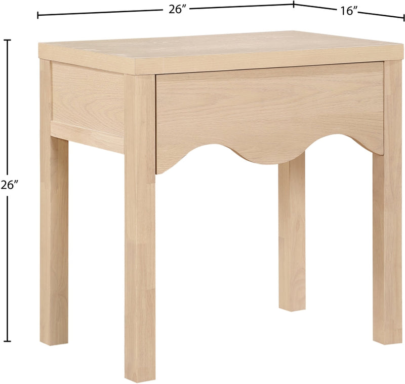 Fiora Oak Veneer Night Stand in Natural - 99041Natural-NS