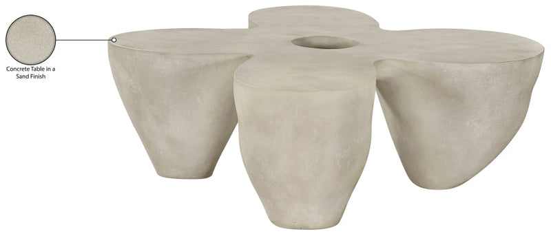 Fiore Concrete Coffee Table in Beige - 605Sand-CT
