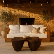 Fiore Concrete Coffee Table in Brown - 605Brown-CT
