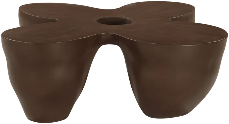 Fiore Concrete Coffee Table in Brown - 605Brown-CT
