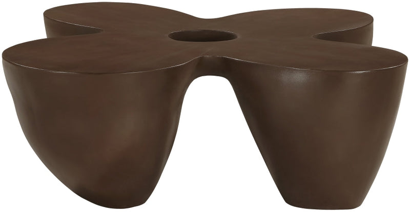 Fiore Concrete Coffee Table in Brown - 605Brown-CT