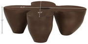 Fiore Concrete Coffee Table in Brown - 605Brown-CT