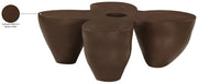 Fiore Concrete Coffee Table in Brown - 605Brown-CT