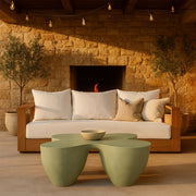 Fiore Concrete Coffee Table in Green - 605Green-CT