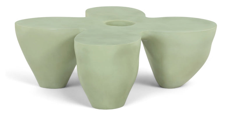 Fiore Concrete Coffee Table in Green - 605Green-CT