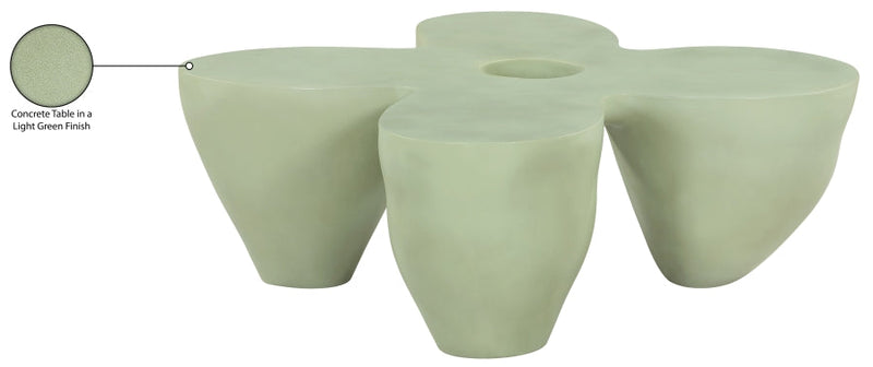 Fiore Concrete Coffee Table in Green - 605Green-CT