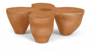 Fiore Concrete Coffee Table in Terracotta - 605Terracotta-CT